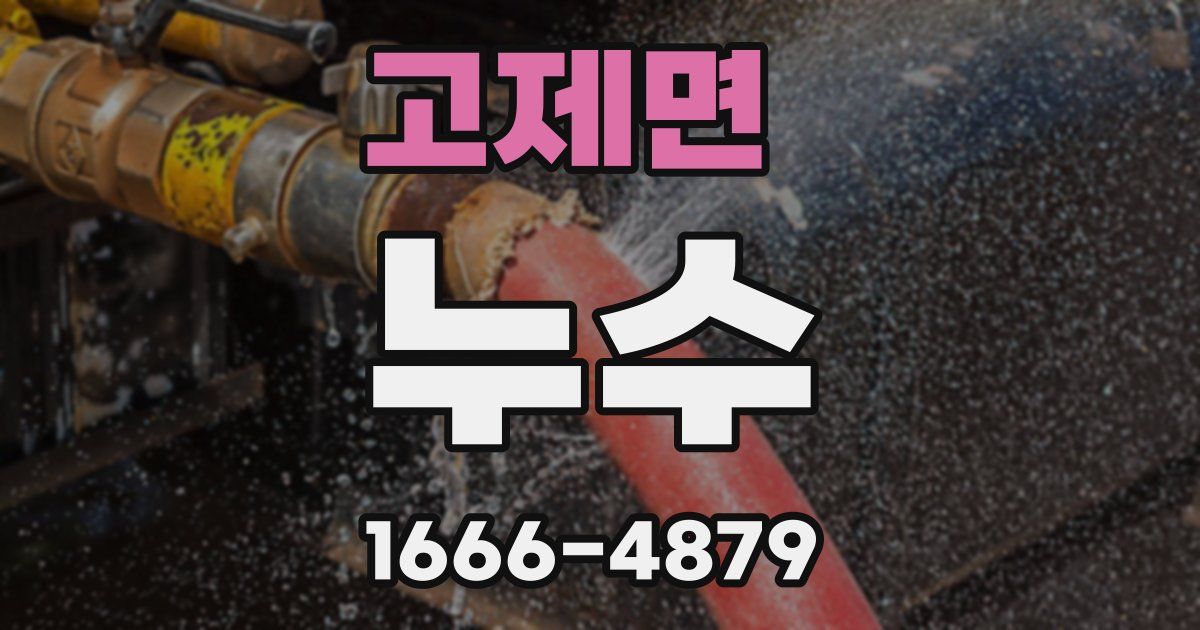 고제면 누수