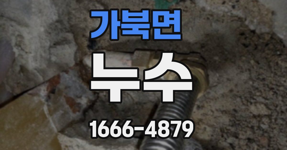 가북면 누수