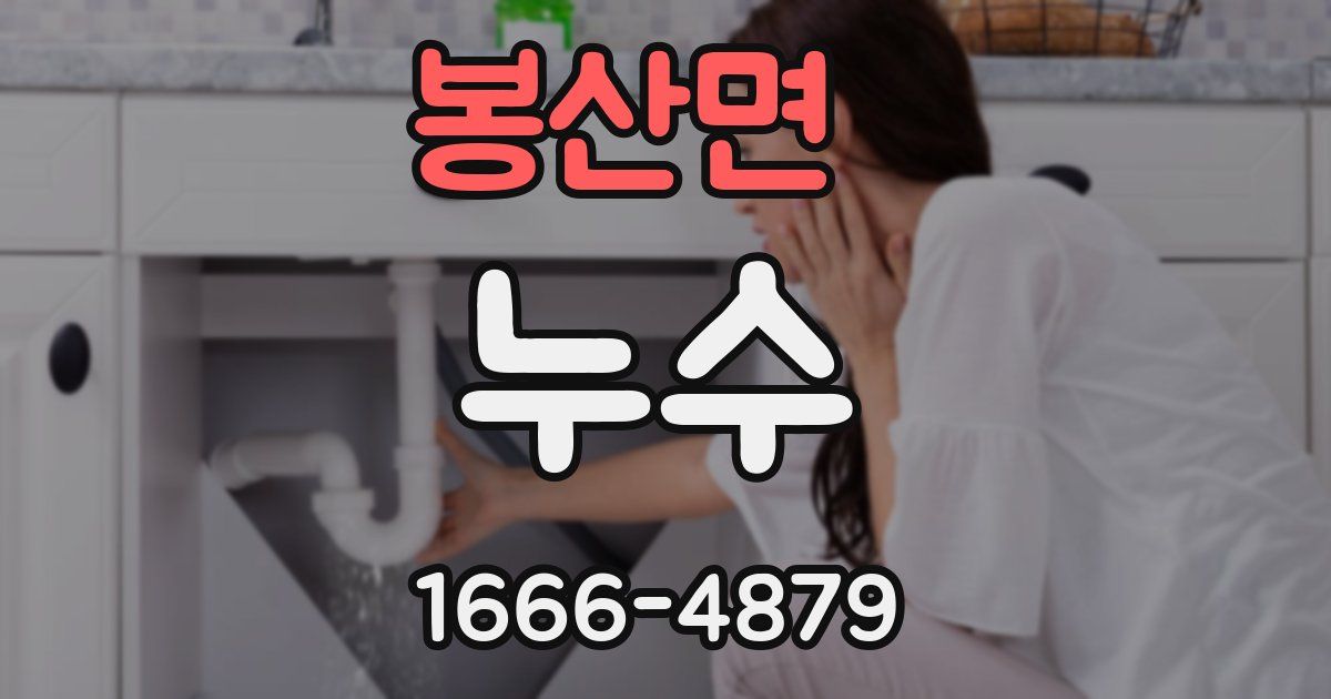 봉산면 누수