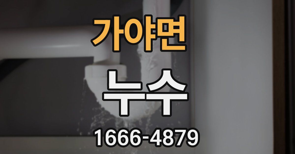 가야면 누수