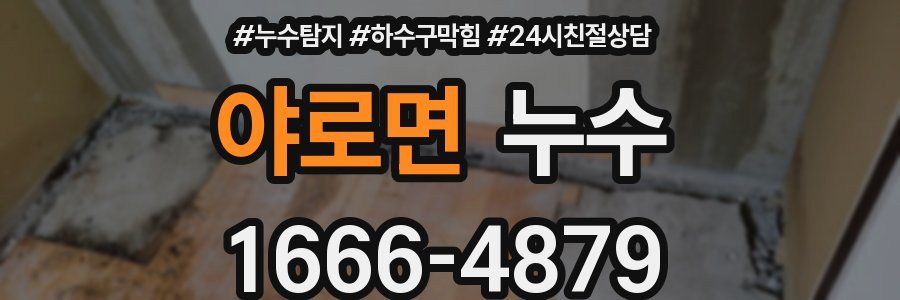 야로면 누수