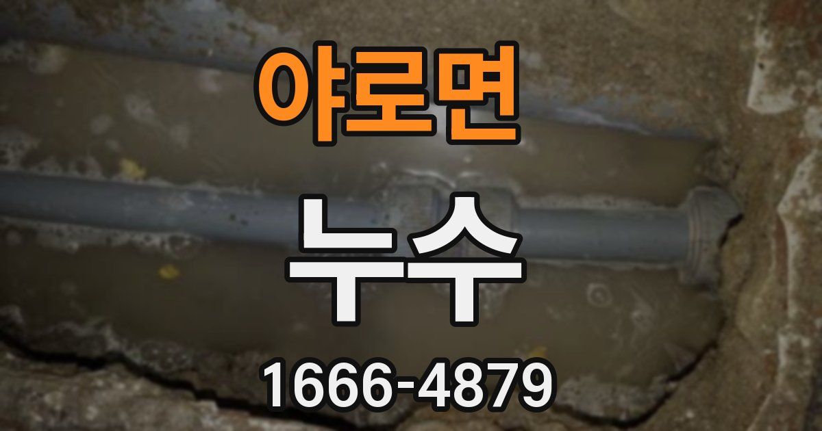 야로면 누수