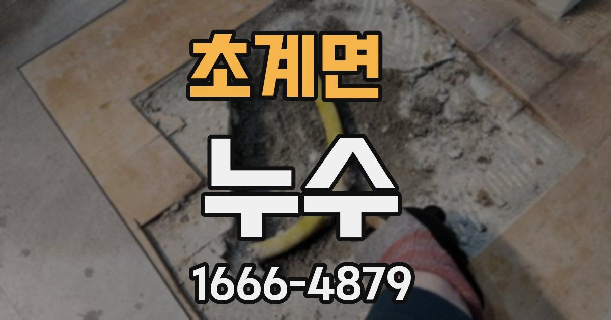 초계면 누수