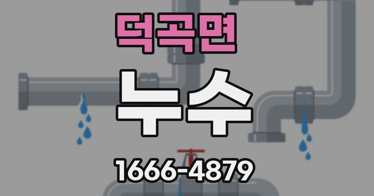 덕곡면 누수