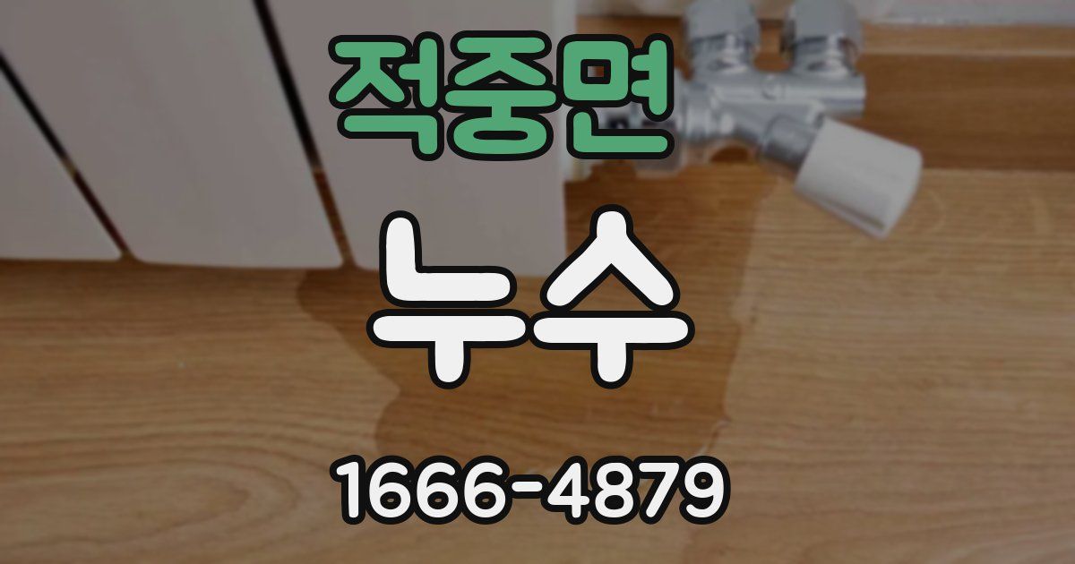 적중면 누수