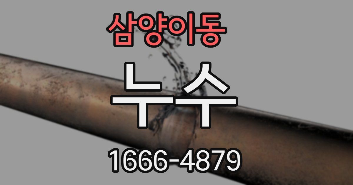 삼양이동 누수