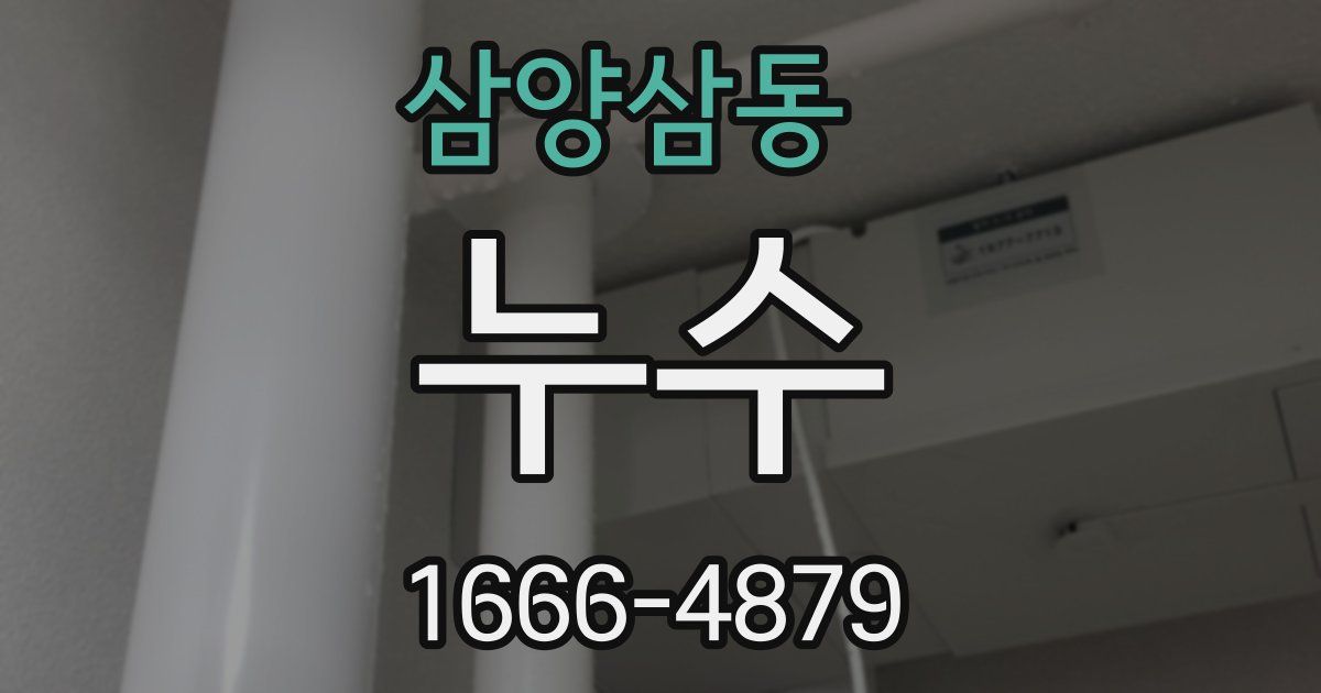 삼양삼동 누수