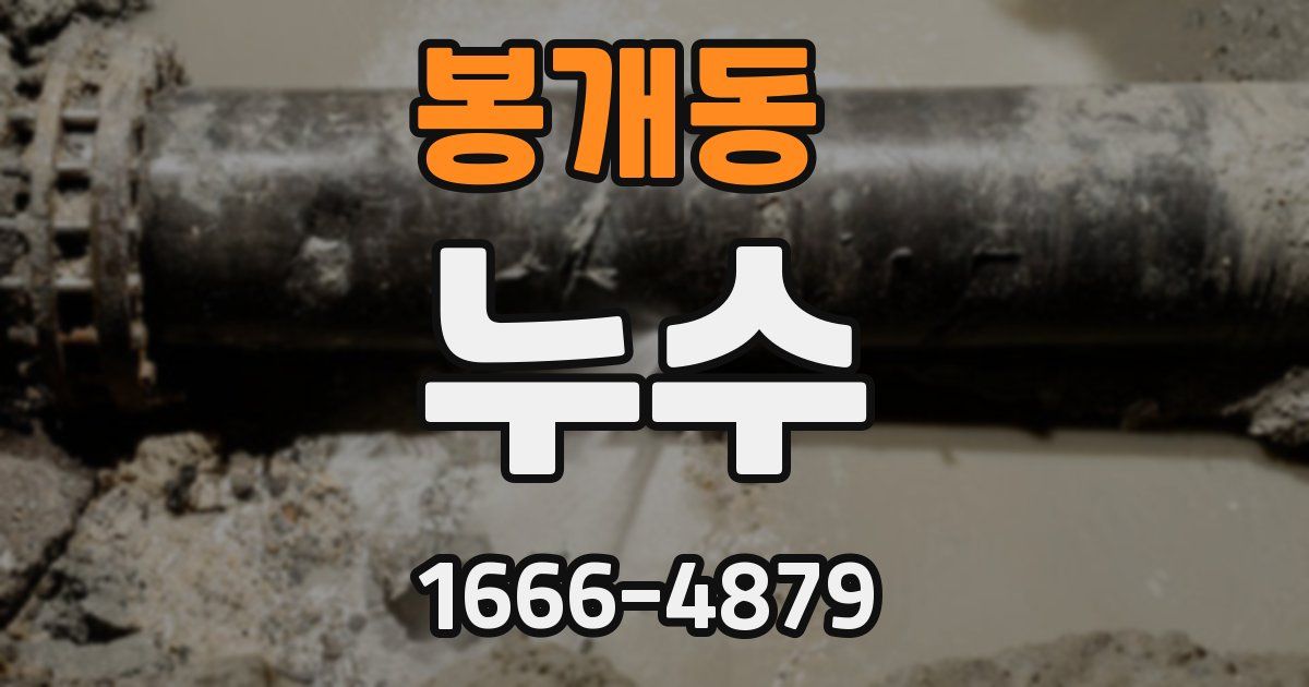 봉개동 누수