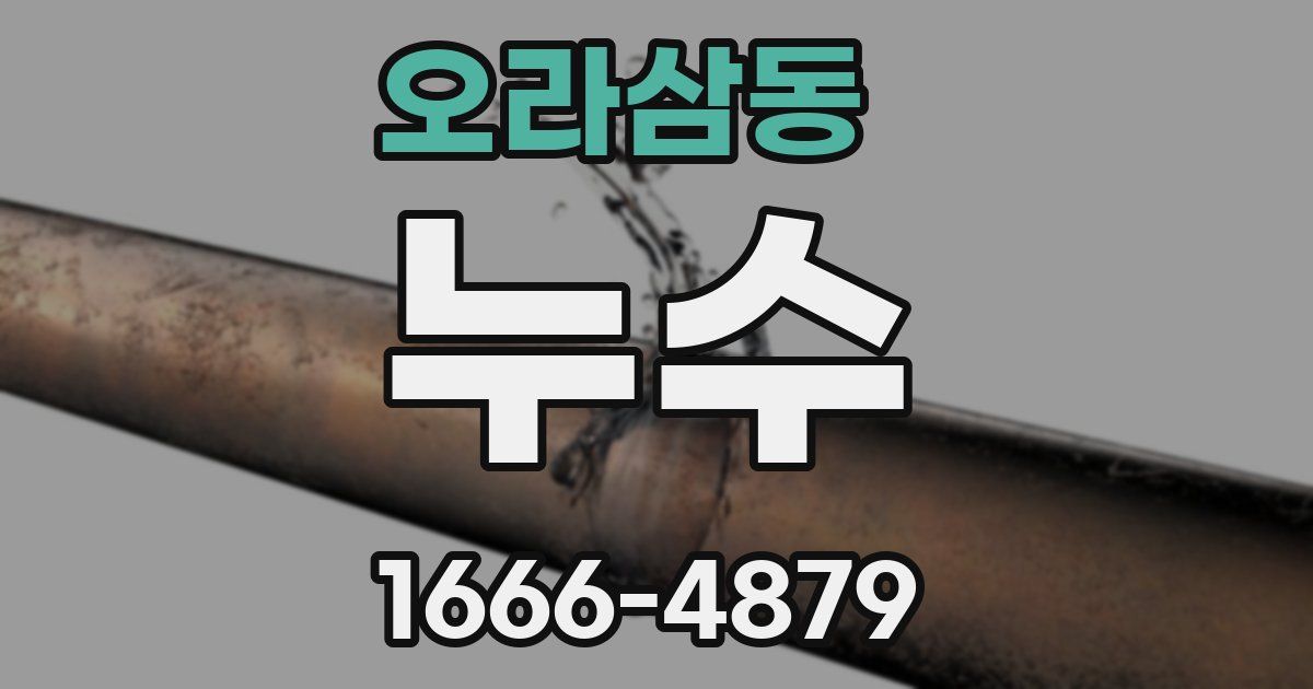 오라삼동 누수