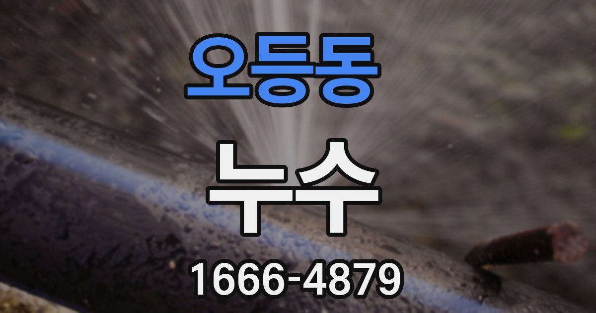 오등동 누수