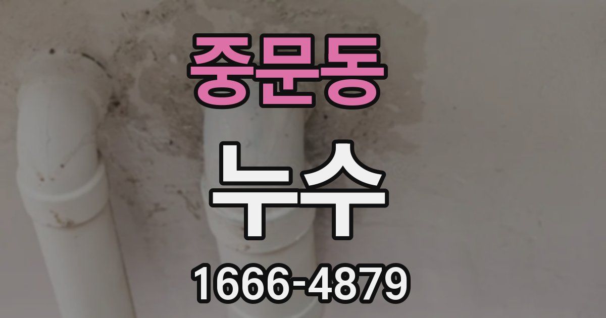 중문동 누수