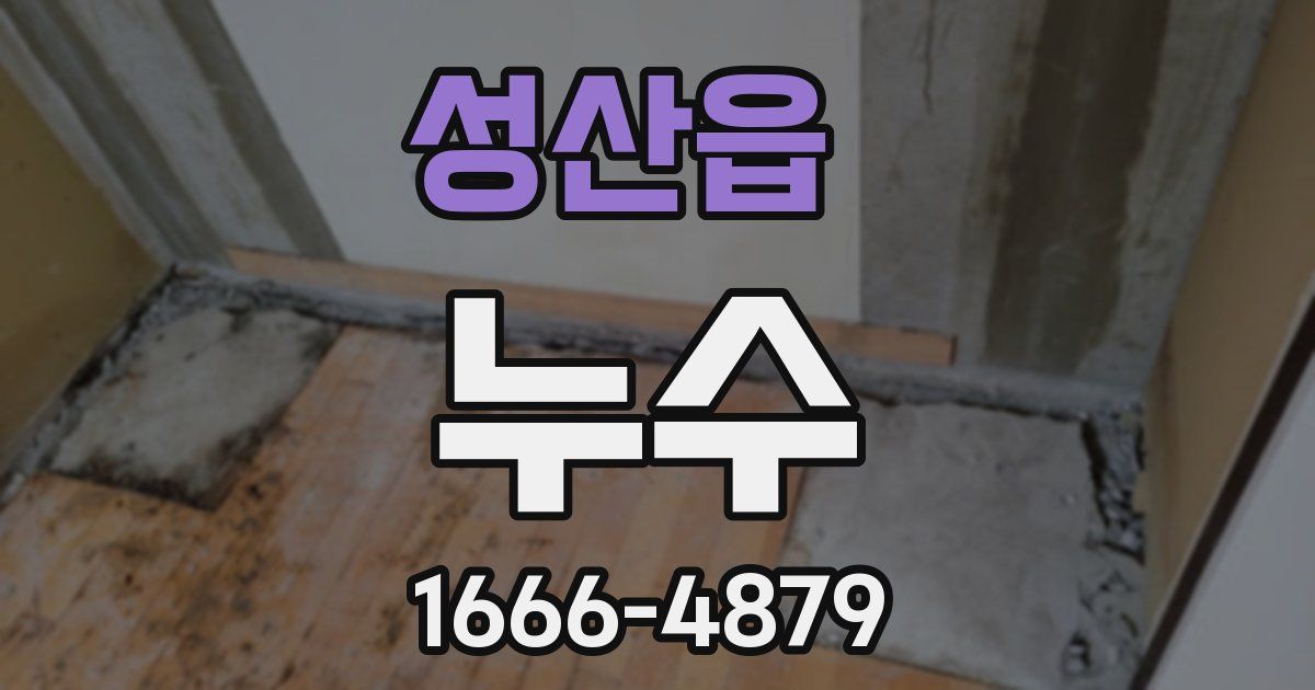 성산읍 누수