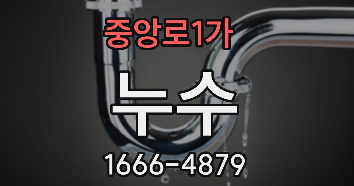 중앙로1가 누수
