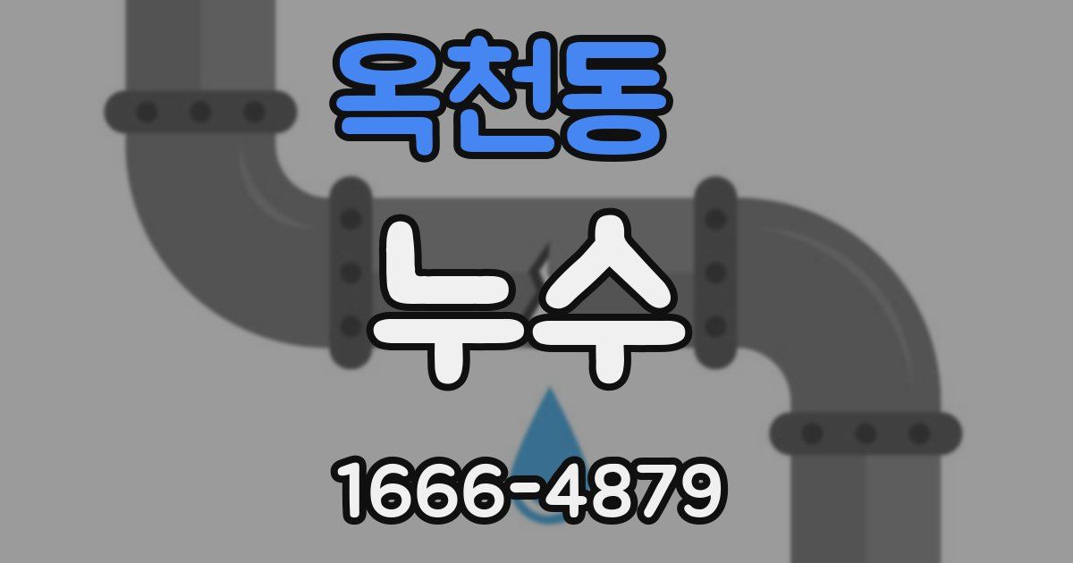 옥천동 누수