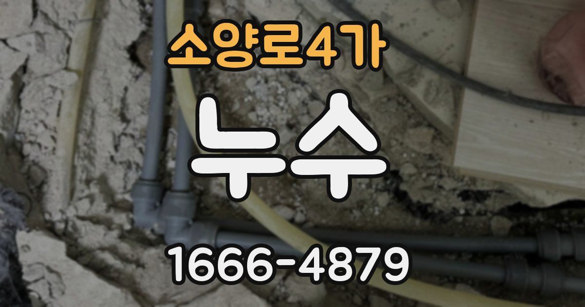 소양로4가 누수