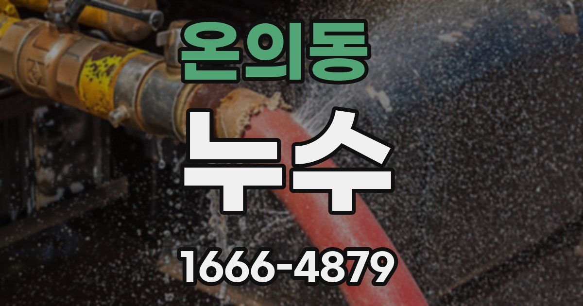 온의동 누수