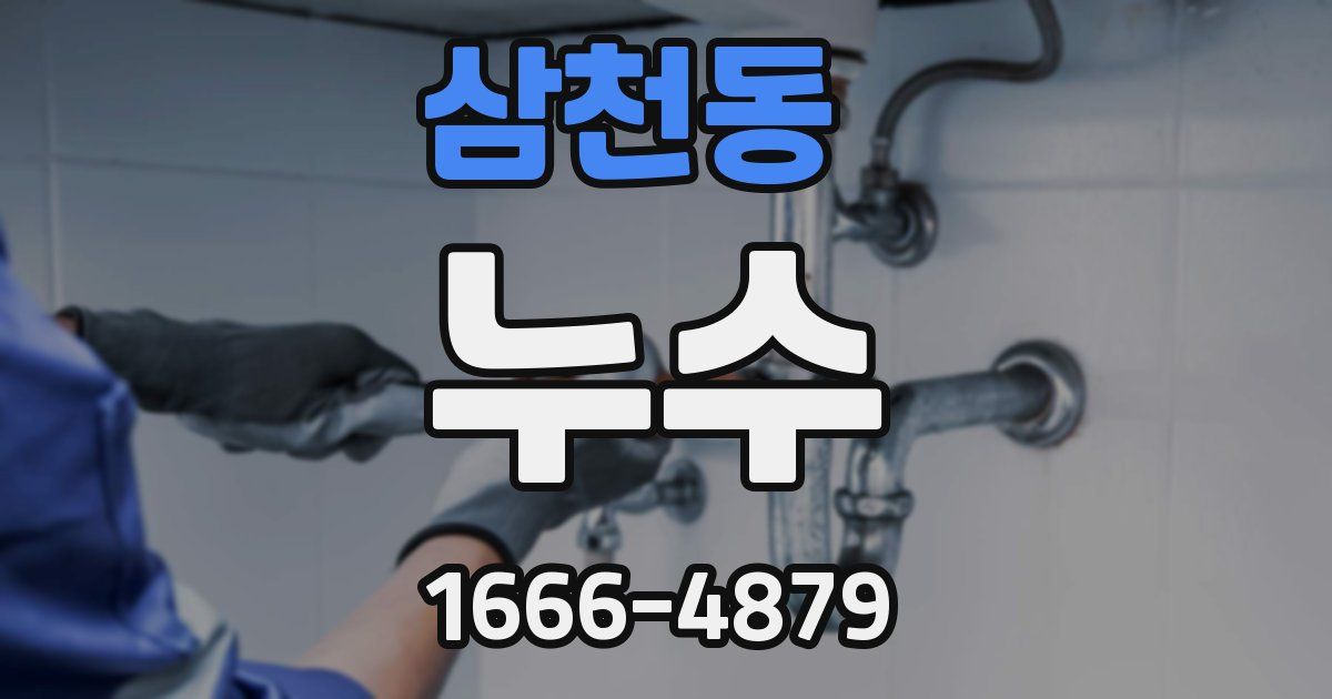 삼천동 누수