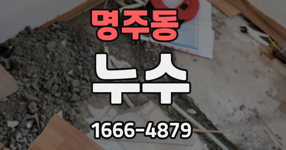 명주동 누수