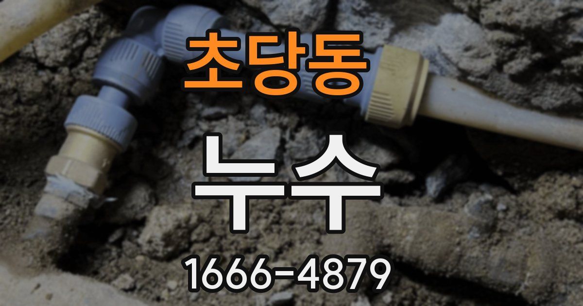초당동 누수