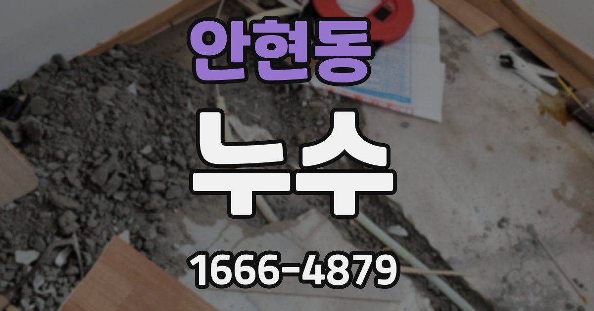 안현동 누수