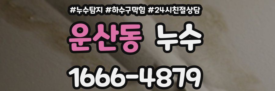 운산동 누수