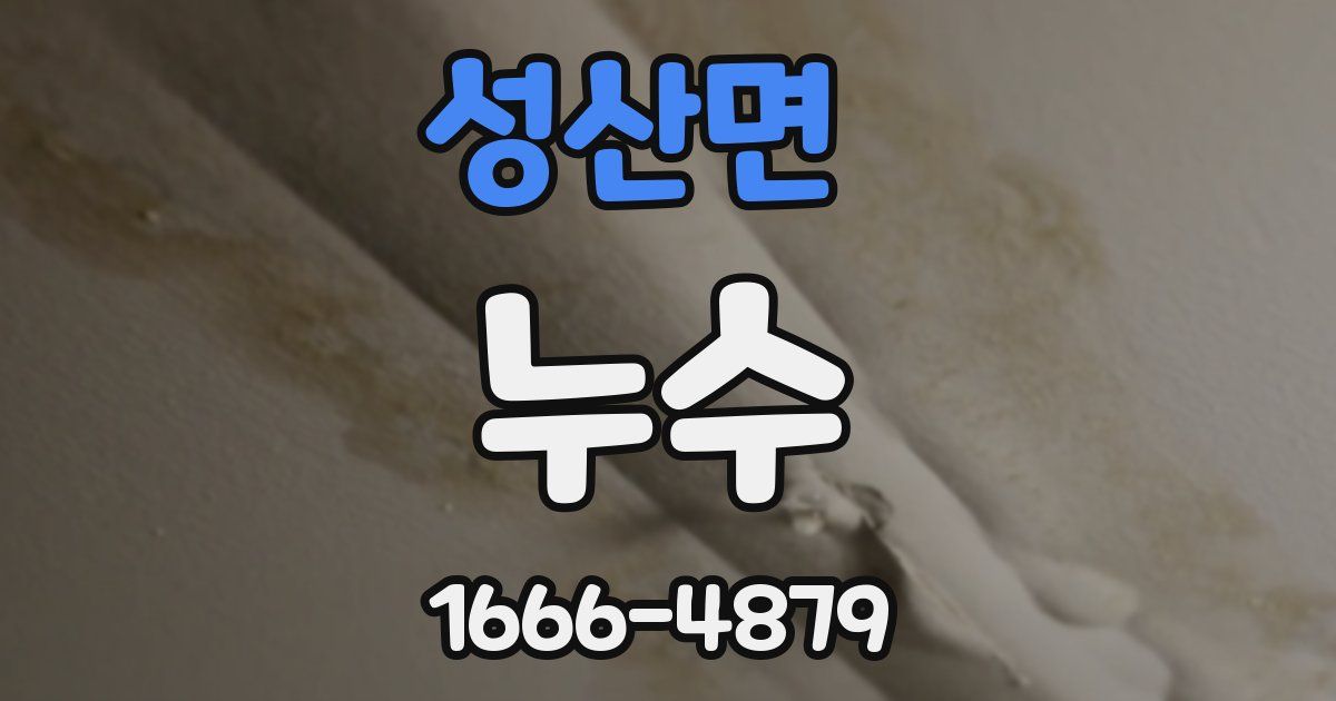 성산면 누수
