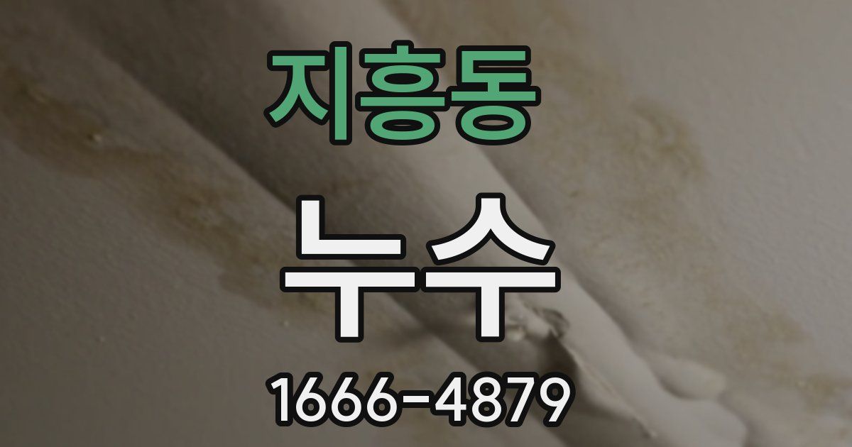 지흥동 누수