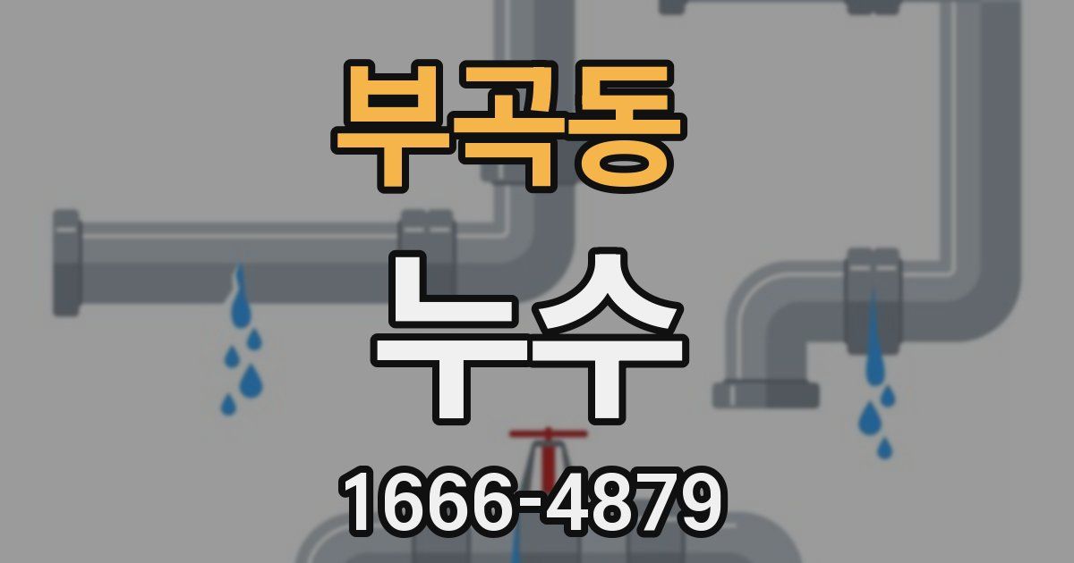 부곡동 누수