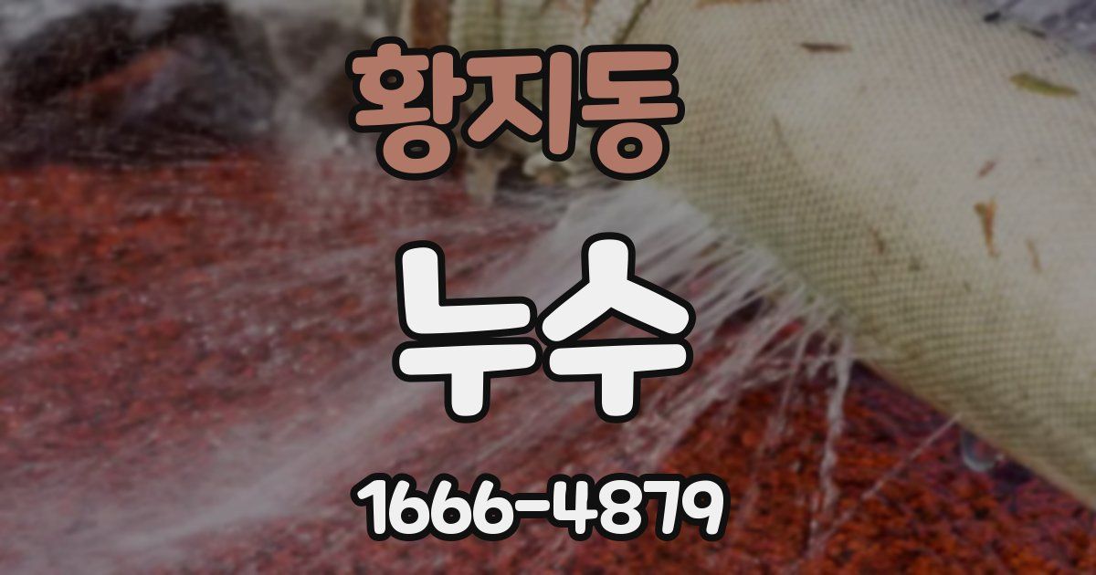 황지동 누수