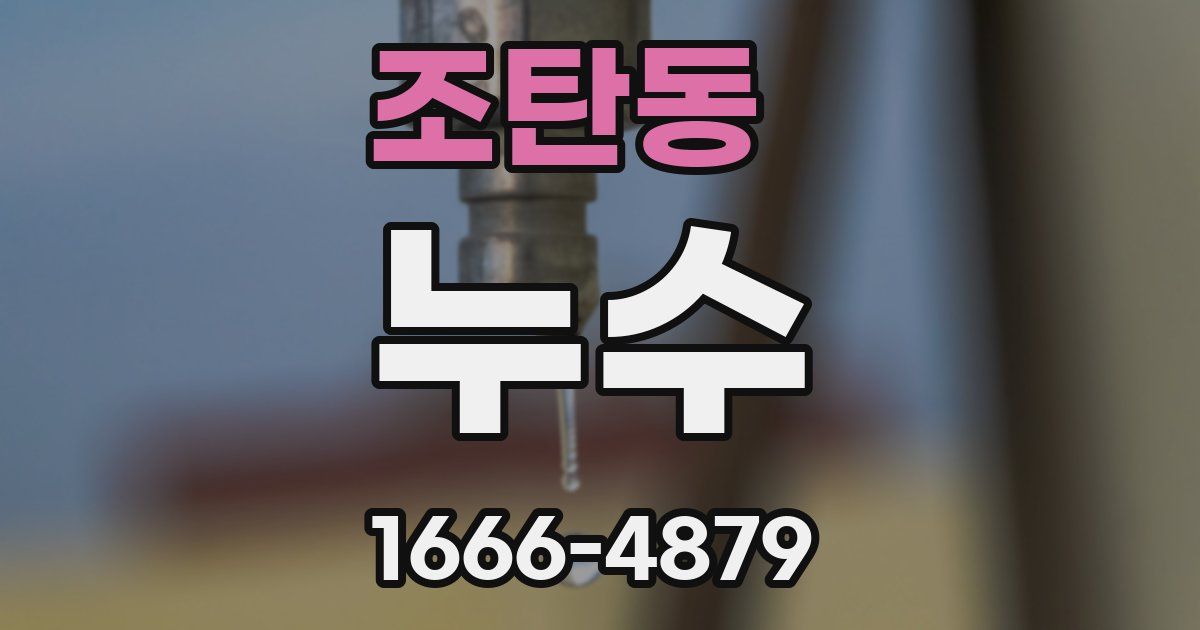 조탄동 누수