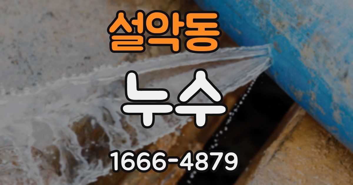 설악동 누수