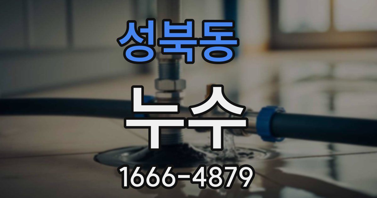 성북동 누수