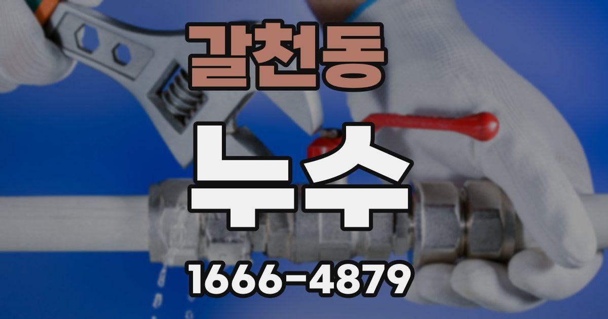 갈천동 누수