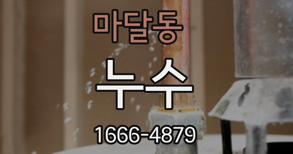 마달동 누수