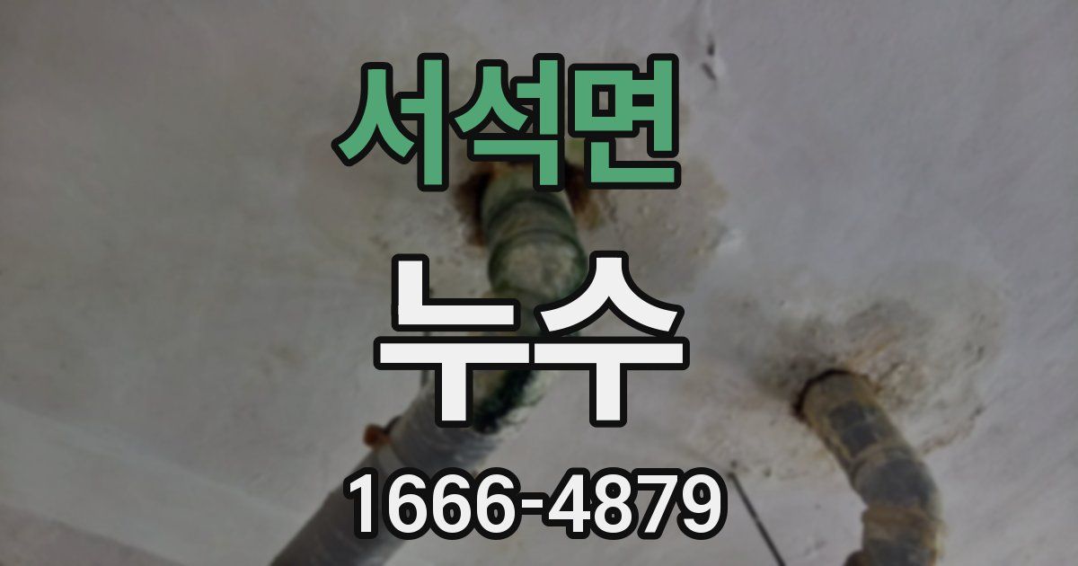 서석면 누수