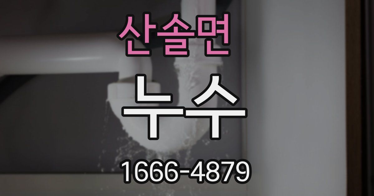 산솔면 누수