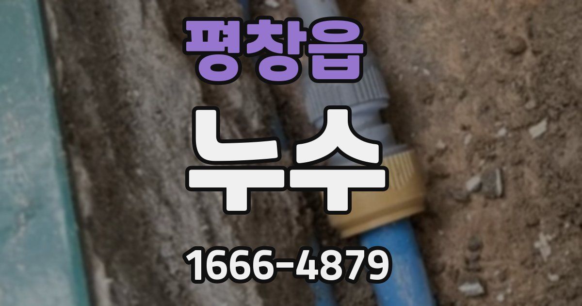 평창읍 누수