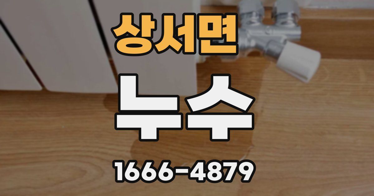 상서면 누수