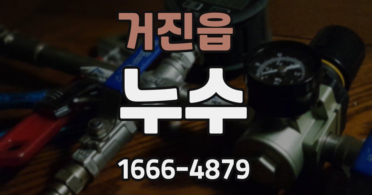 거진읍 누수