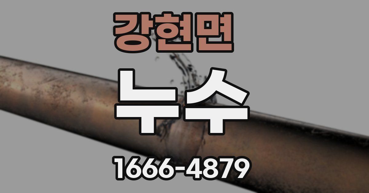 강현면 누수