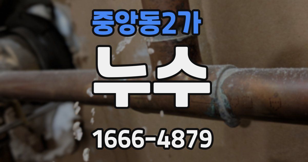 중앙동2가 누수