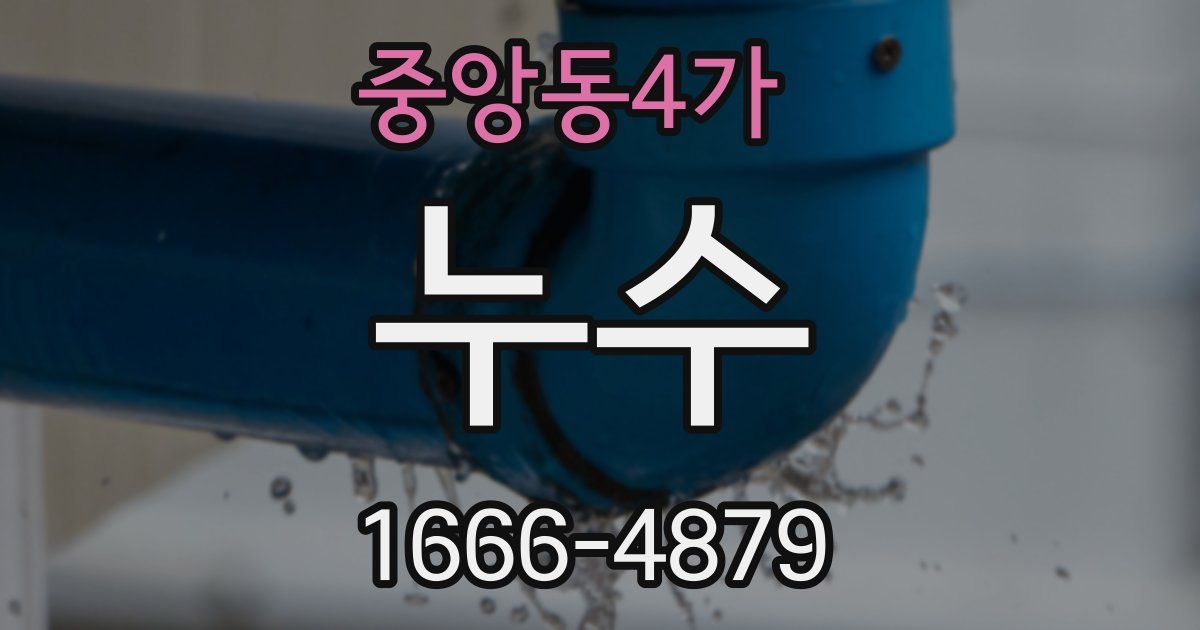 중앙동4가 누수
