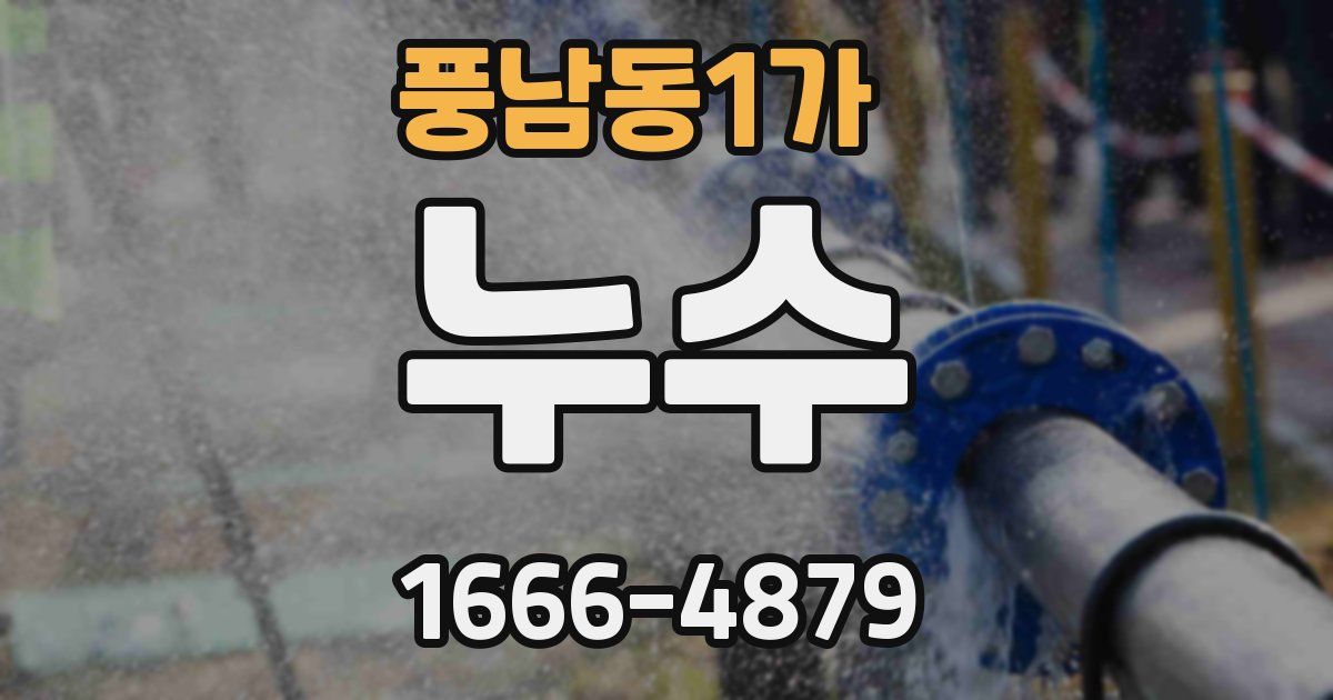 풍남동1가 누수
