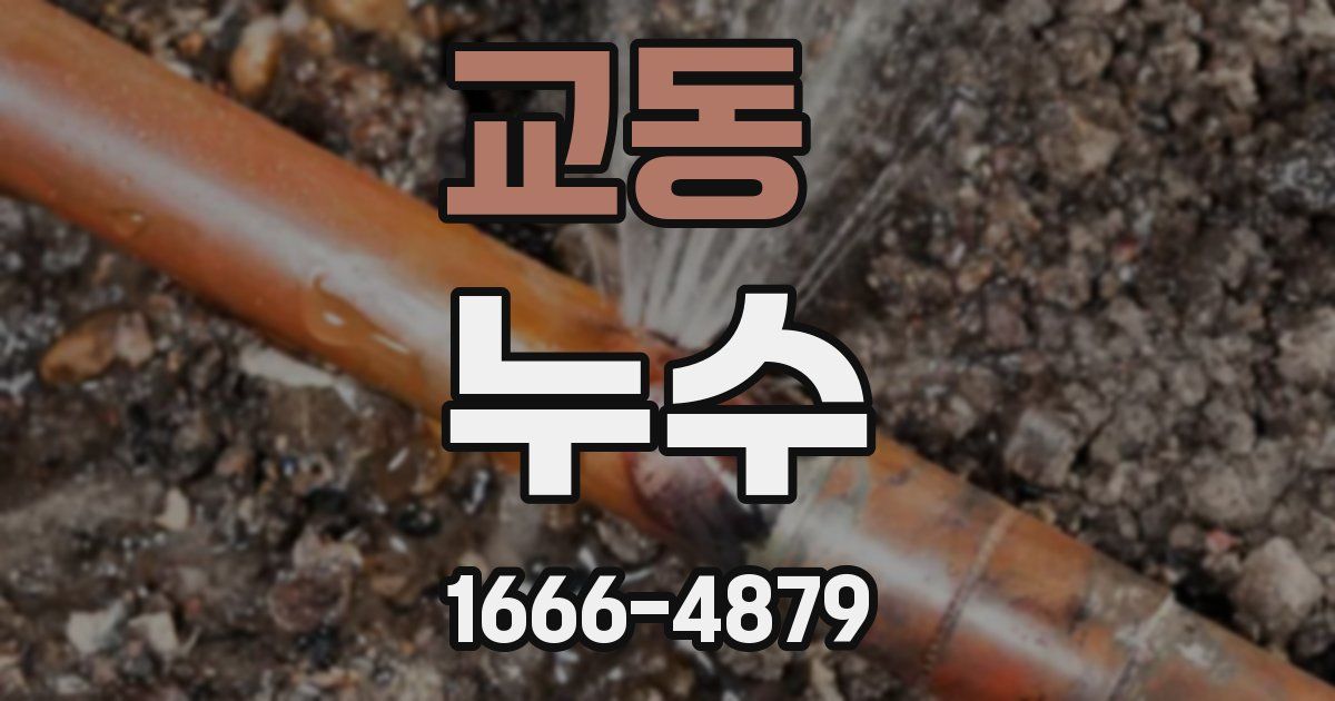 교동 누수