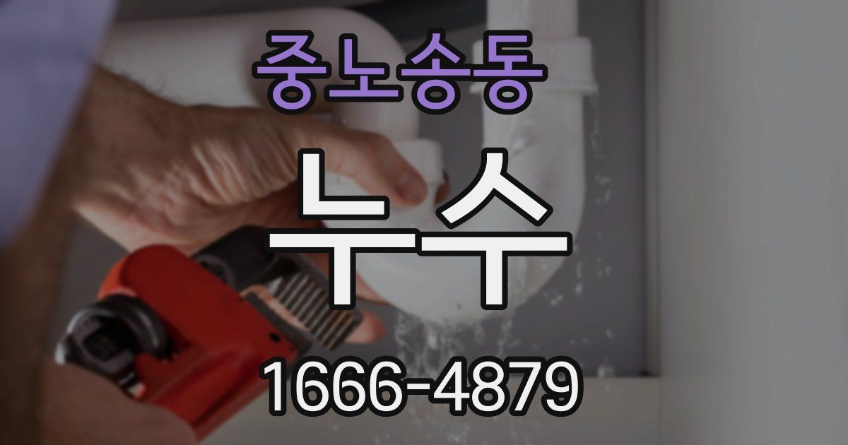 중노송동 누수