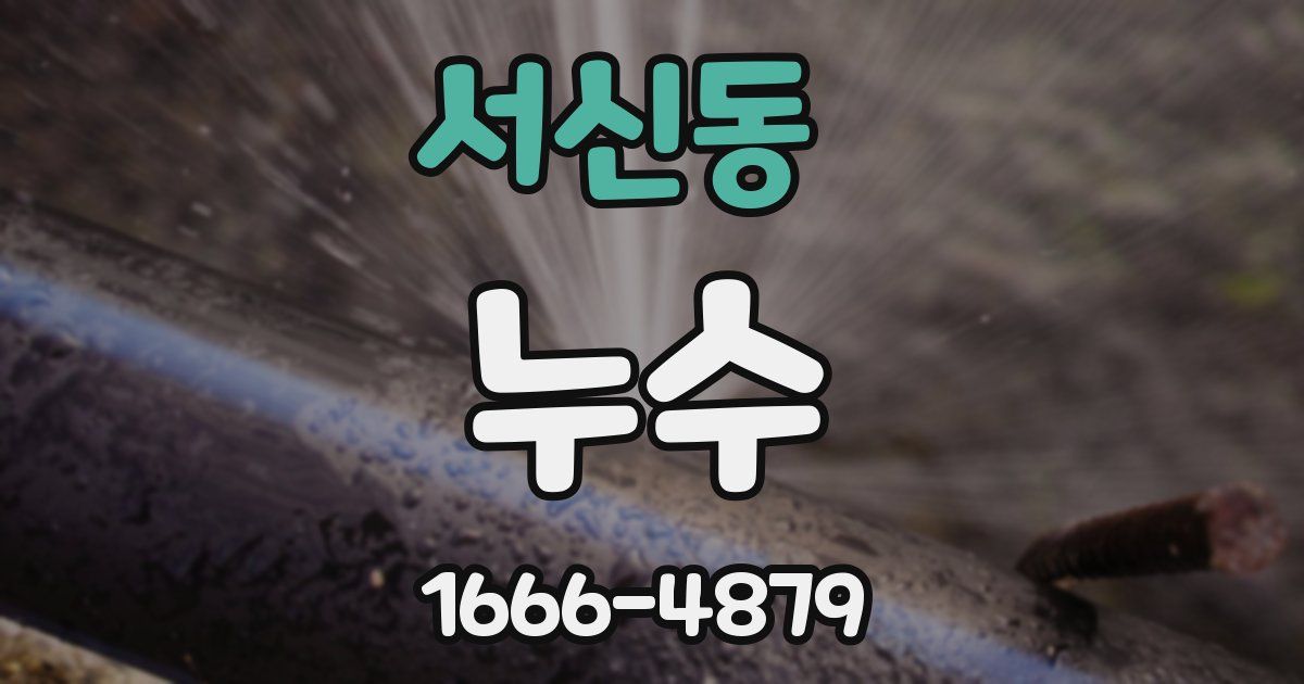 서신동 누수