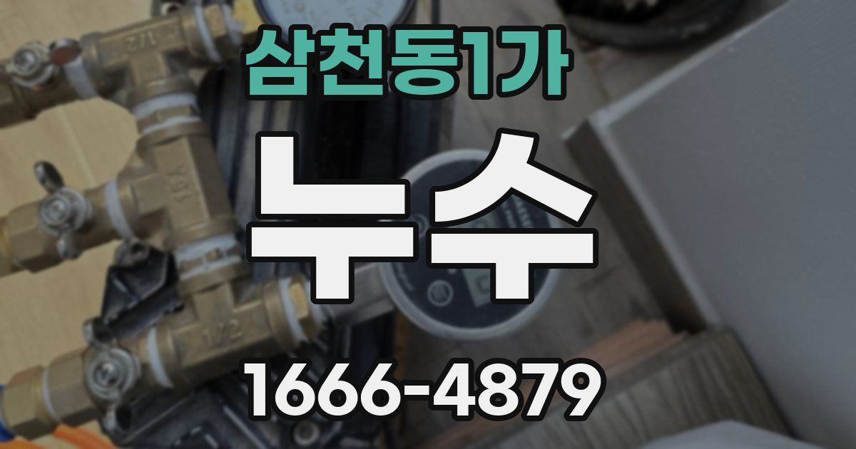 삼천동1가 누수