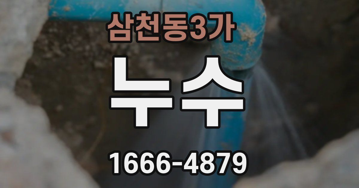 삼천동3가 누수