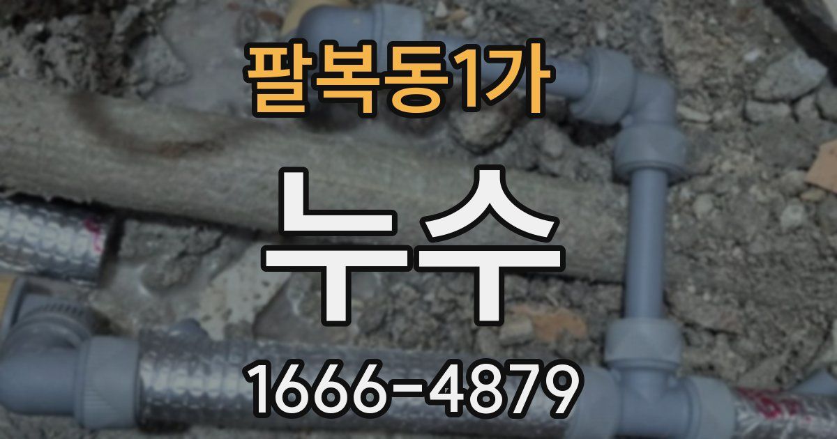 팔복동1가 누수