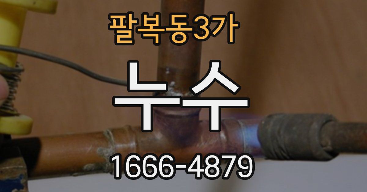 팔복동3가 누수